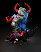 Zombie Spider-Man vs Lizard – Premium 3D Collectible Statue | Horror Superhero Display Figure