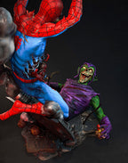 Zombie Spider-Man vs Lizard – Premium 3D Collectible Statue | Horror Superhero Display Figure