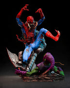 Zombie Spider-Man vs Lizard – Premium 3D Collectible Statue | Horror Superhero Display Figure