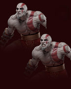 Statue de collection God of War Kratos vs Dark Elf – Figurine diorama de bataille épique