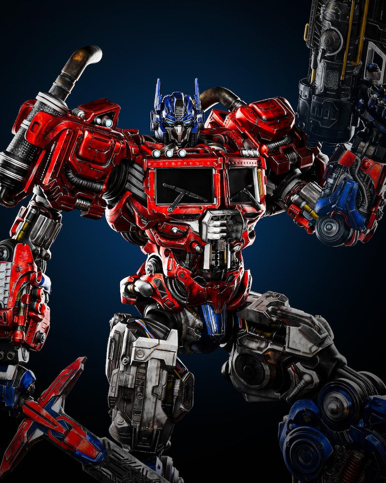 Optimus Prime: Ultimate Cybertronian Warrior – Premium Battle Pose Collectible Statue