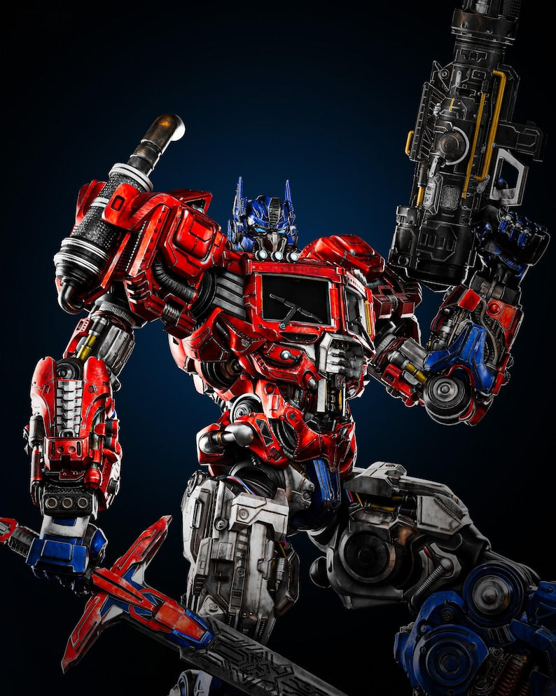 Optimus Prime: Ultimate Cybertronian Warrior – Premium Battle Pose Collectible Statue