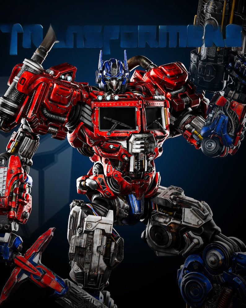 Optimus Prime: Ultimate Cybertronian Warrior – Premium Battle Pose Collectible Statue