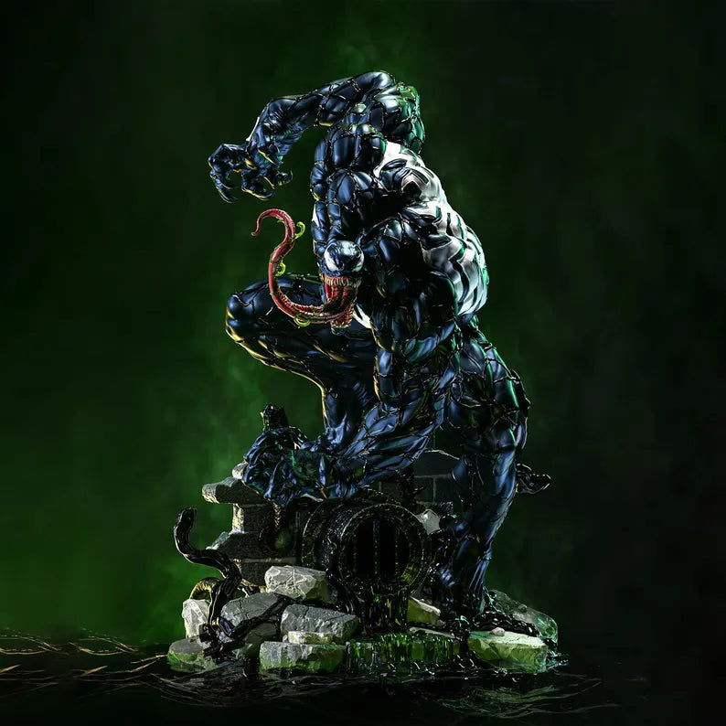 Sewage Venom – Toxic Symbiote | Dark Fantasy Superhero Collectible Statue