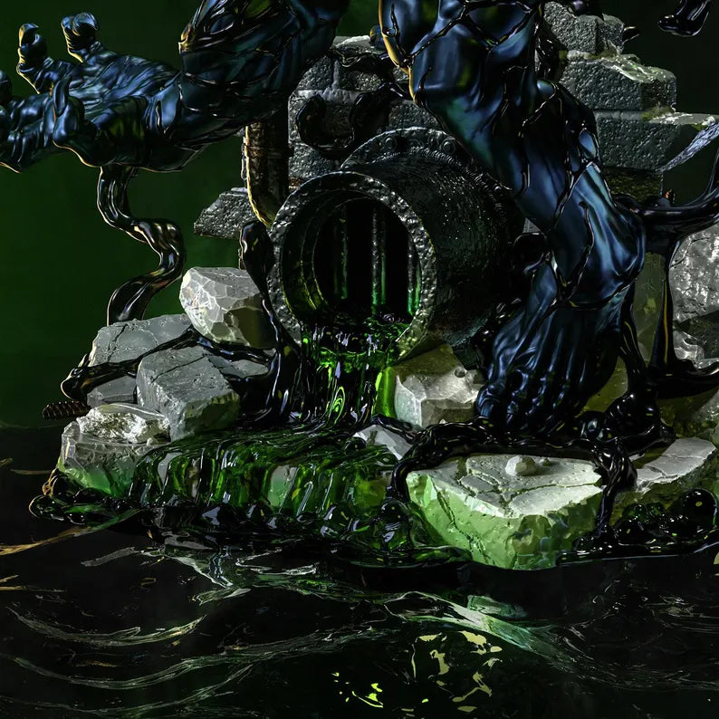 Sewage Venom – Toxic Symbiote | Dark Fantasy Superhero Collectible Statue