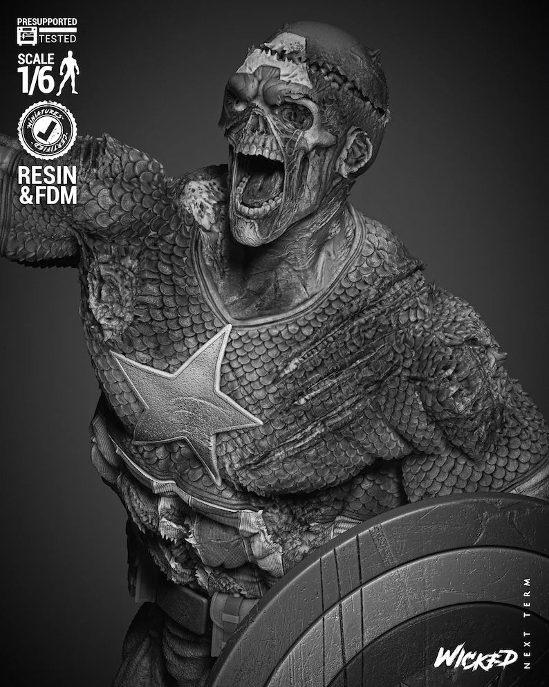 Captain America: Rise of the Undead Zombie – Collectible Statue