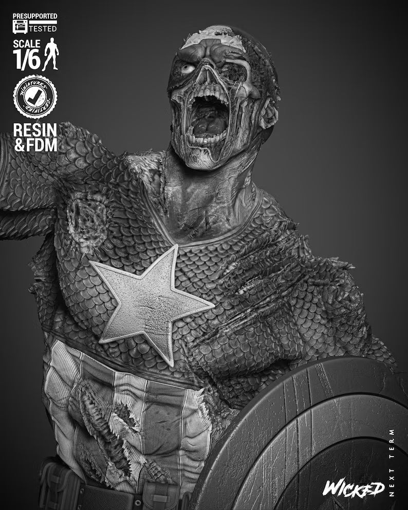 Captain America: Rise of the Undead Zombie – Collectible Statue
