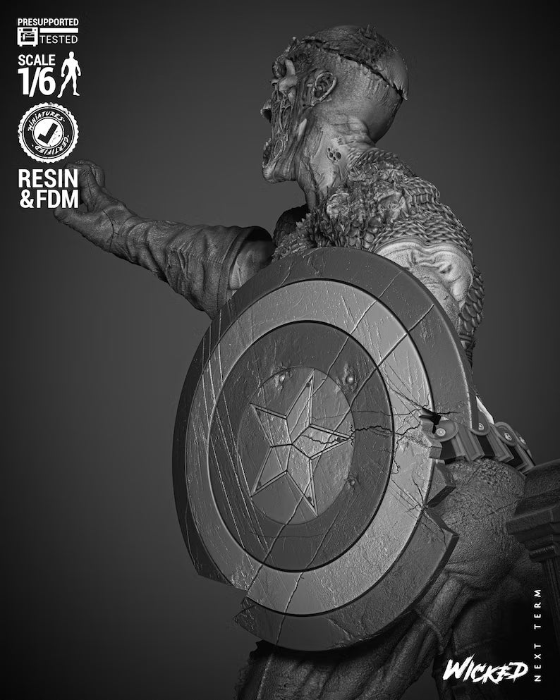 Captain America: Rise of the Undead Zombie – Collectible Statue