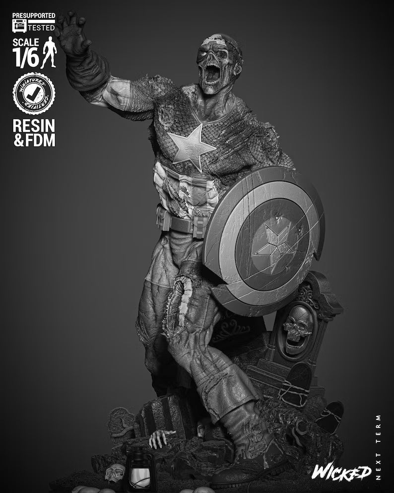 Captain America: Rise of the Undead Zombie – Collectible Statue
