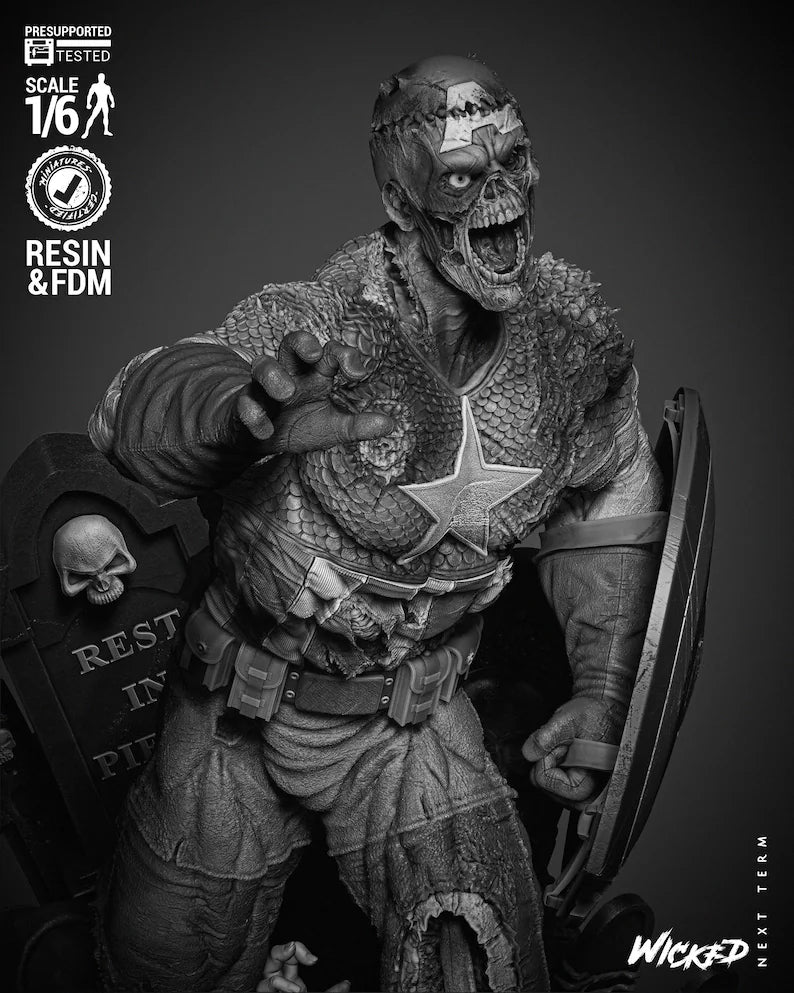 Captain America: Rise of the Undead Zombie – Collectible Statue