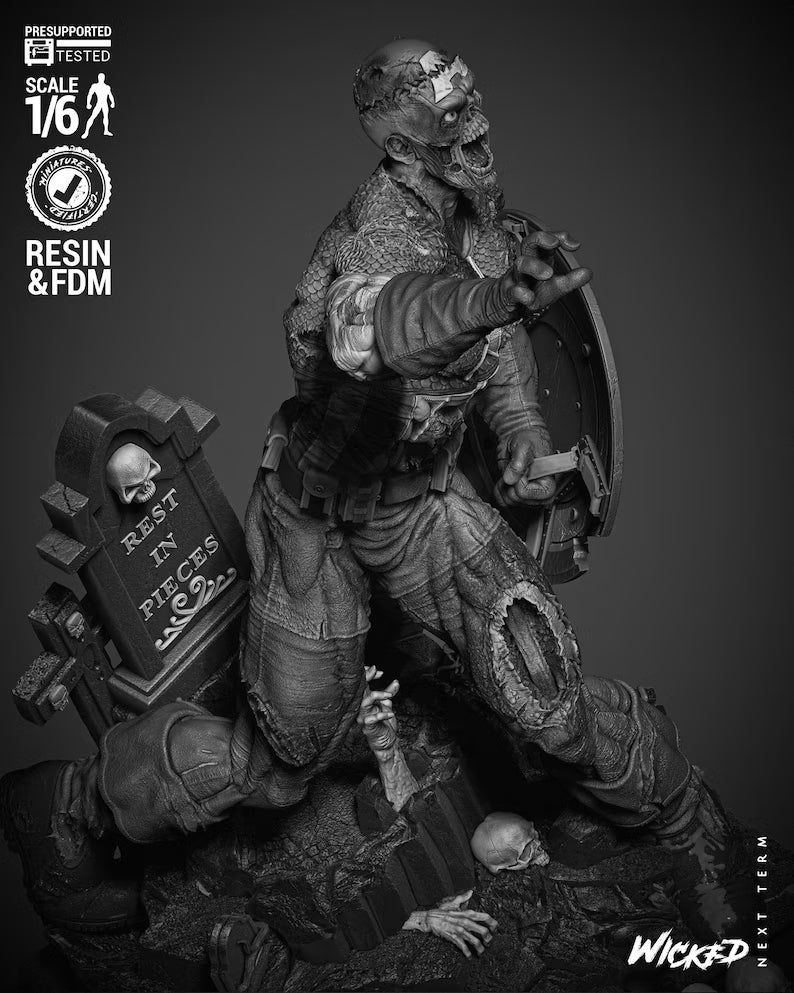 Captain America: Rise of the Undead Zombie – Collectible Statue